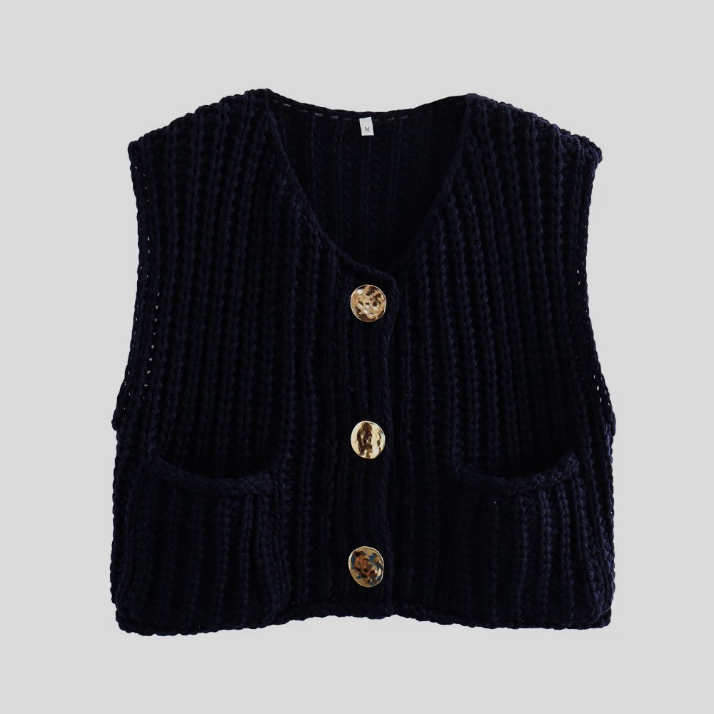 Gilet Court en Tricot pour Femme