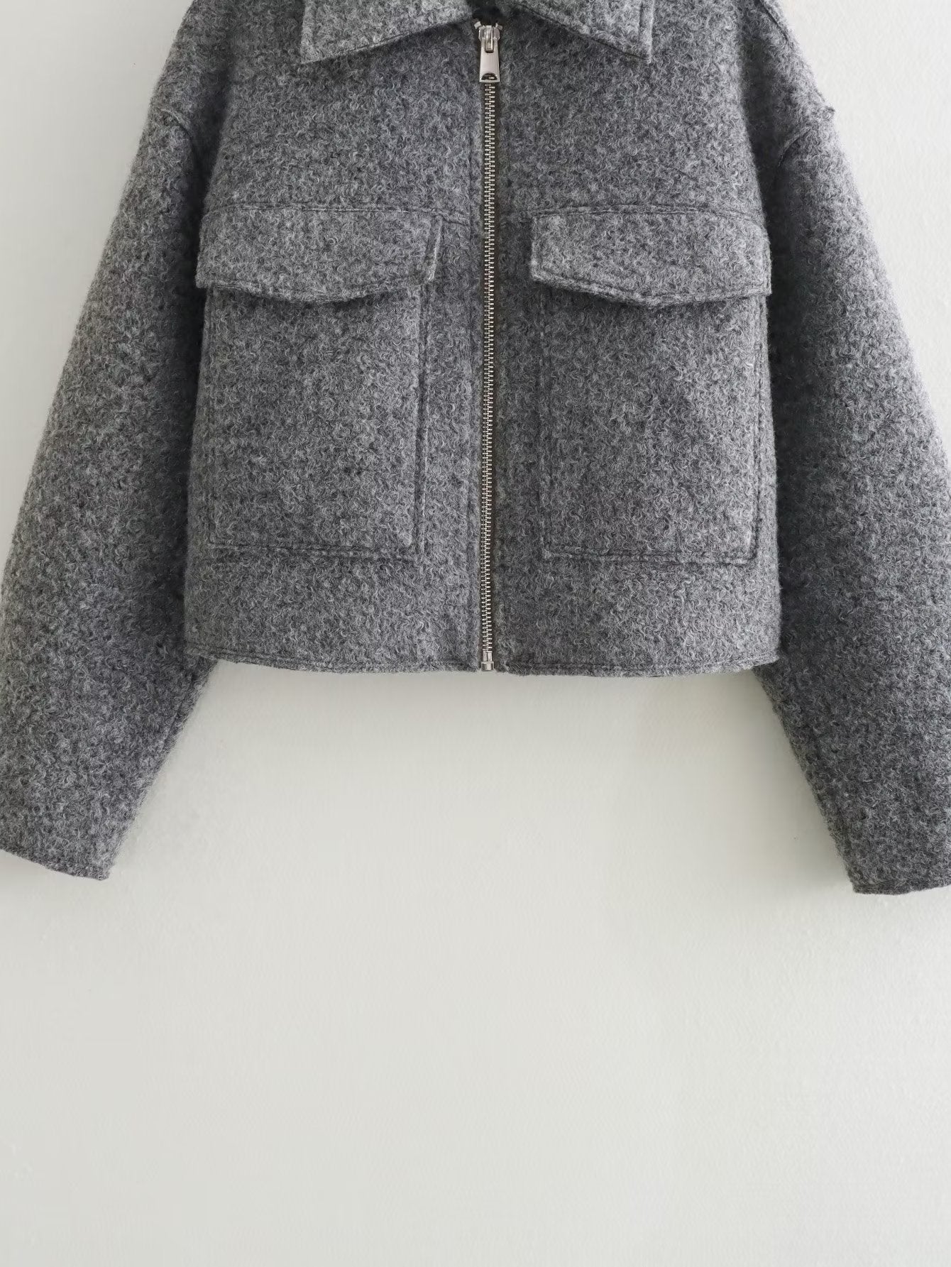 Veste courte en tweed pour femme